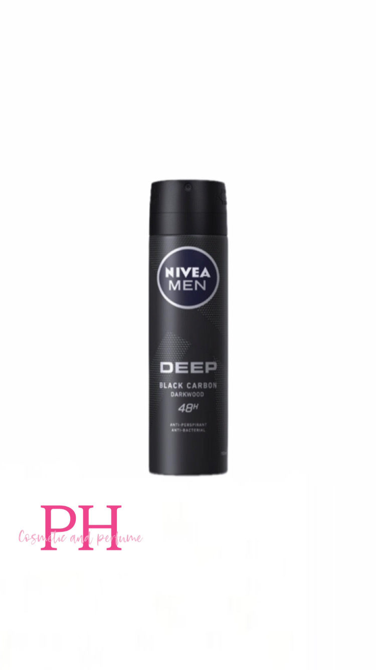 اسپری ضد تعریق بدن نیوا nivea مدل Deep Black Carbon مشکی مردانه