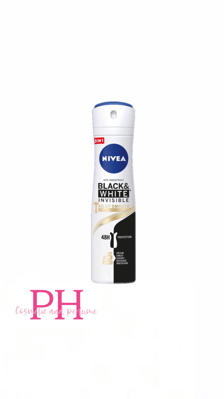 اسپری ضد تعریق بدن نیوا Nivea مدل Black&white Silky Smooth  رنگ طلایی زنانه