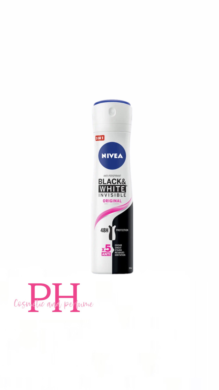 اسپری ضد تعریق بدن نیوا Nivea مدل Black&white Original رنگ صورتی زنانه
