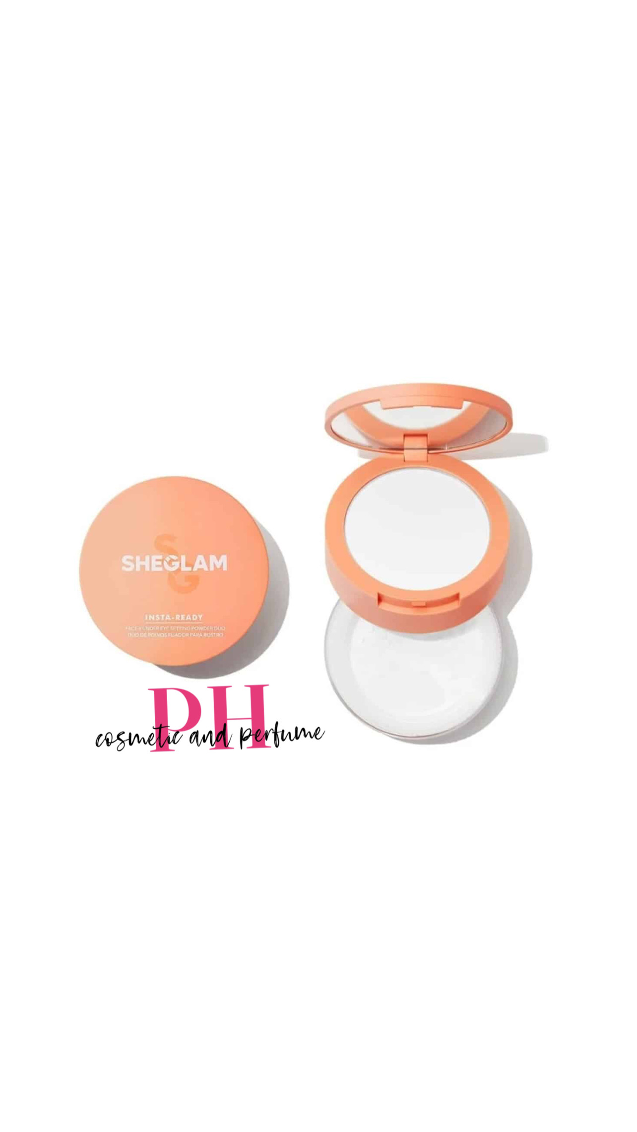 پودر فیکس دو طبقه نارنجی شیگلم مدل Sheglam loose powder Translucent