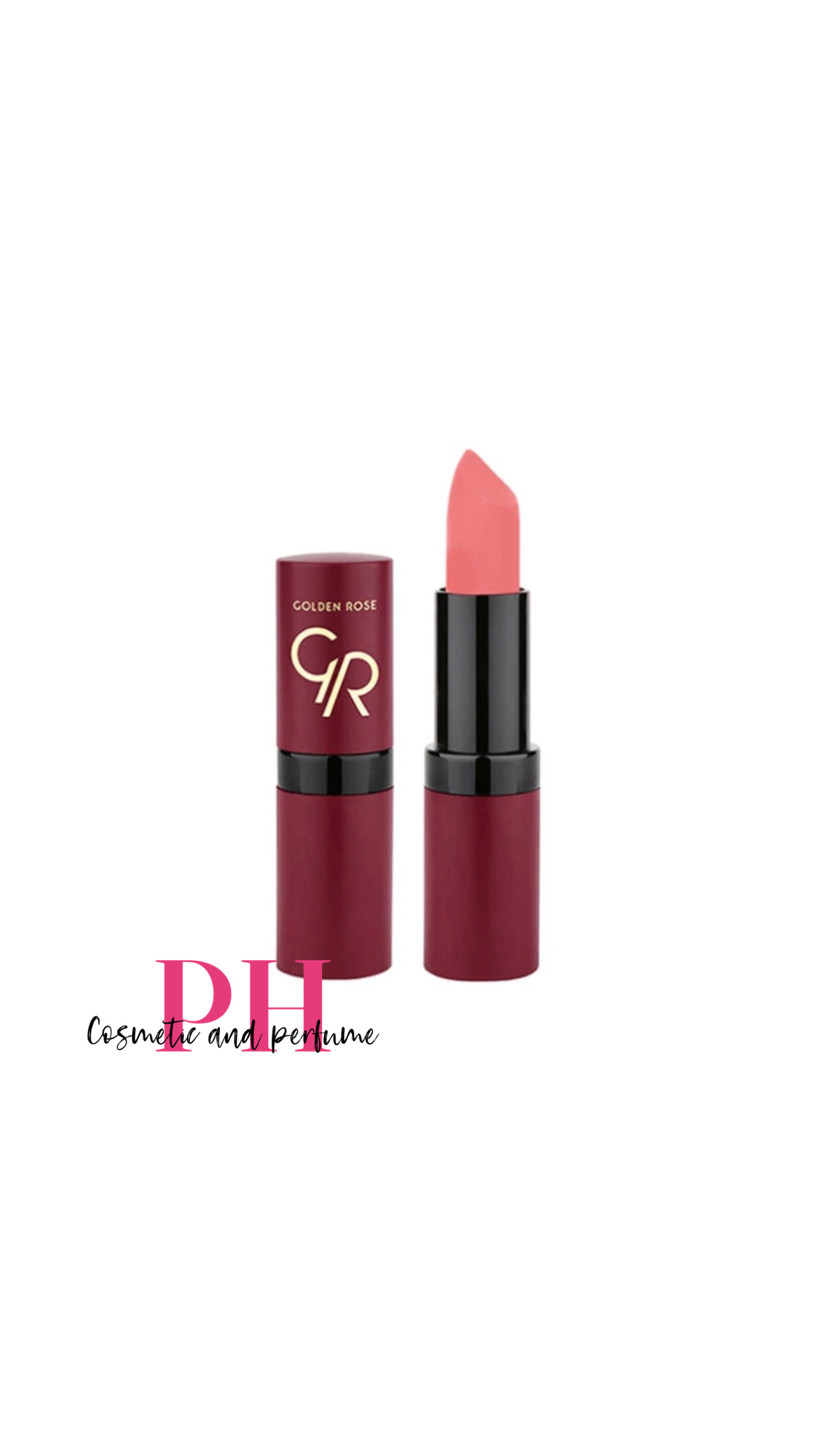 رژلب جامد مات گلدن رز مدل Velvet matte