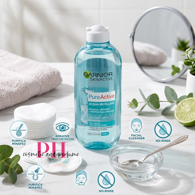 میسلار واتر پاک کننده آرایش پوراکتیو آبی گارنیر Garnier Micellar Water PureActive