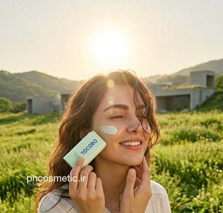 ضد آفتاب استیکی توکوبو مدل خنککننده سیکا سبز TOCOBO Cica Cooling Sun Stick SPF50