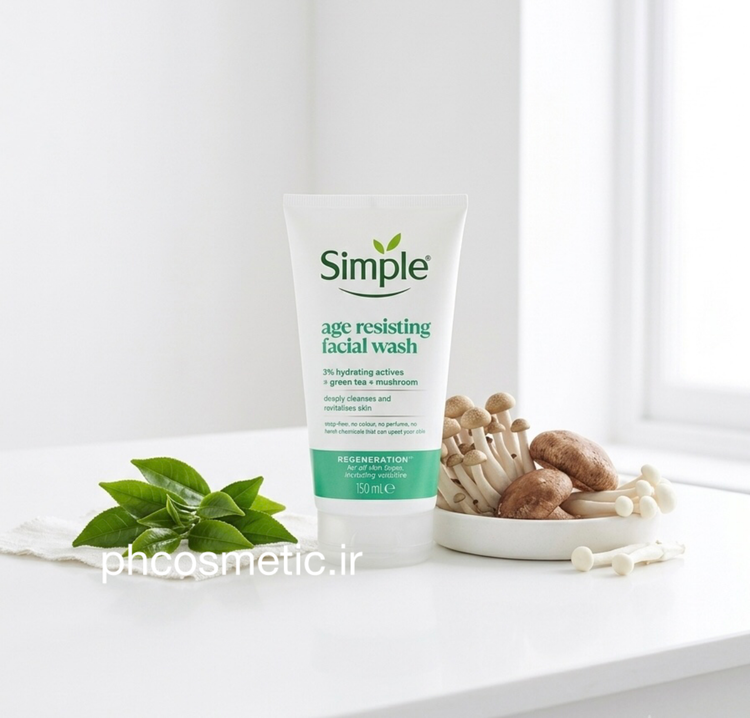 فیس واش ژل شستشوی صورت ضدچروک سیمپل Simple Age Resisting Facial Wash