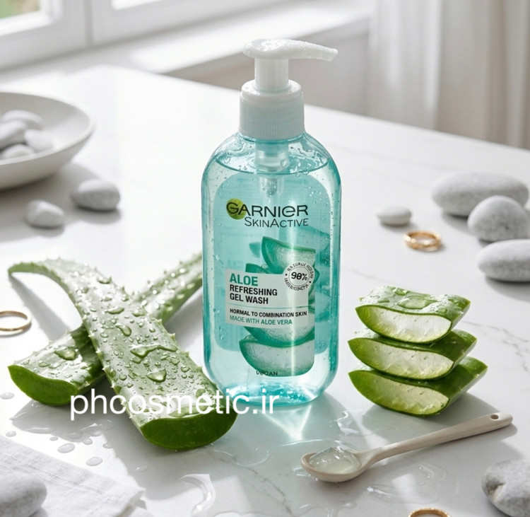 فیس واش ژل شستشوی صورت آلوئهورا گارنیر Garnier Aloe Refreshing Face Wash