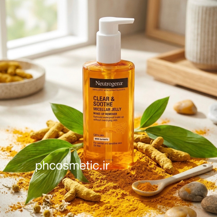 فیس واش ژل شستشوی صورت زردچوبه نیتروژینا Neutrogena Clear & Soothe Face wash