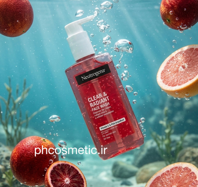 فیس واش ژل شستشوی صورت شفاف کننده گریپ فروت نیتروزینا Neutrogena Clear & Radiant Grapefruit Face Wash