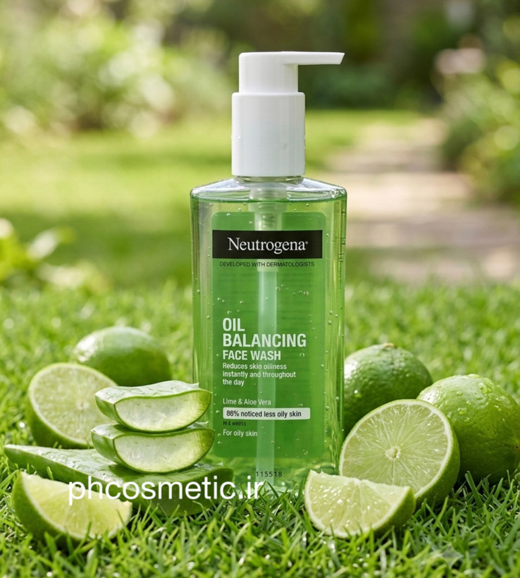 فیس واش ژل شستشوی صورت کنترل چربی نیتروژینا NEUTROGENA® Oil Balancing Lime & Aloe Vera